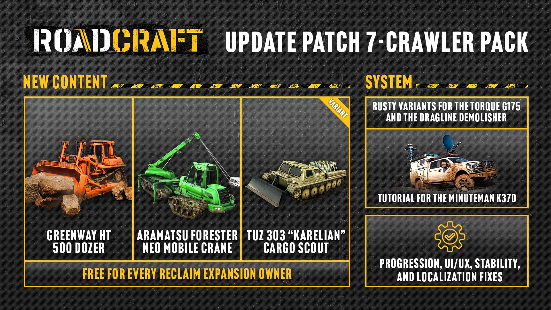 Article header image for Roadcraft The Crawler Pack is Patch Notes (28th May 2026)