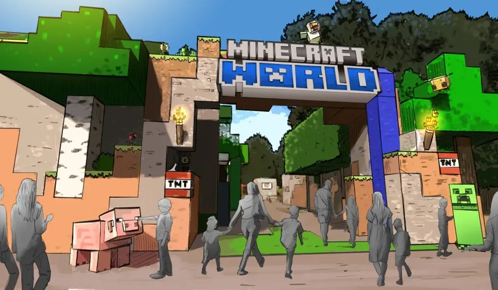 Minecraft Lands Its First Theme Park with a Roller Coaster